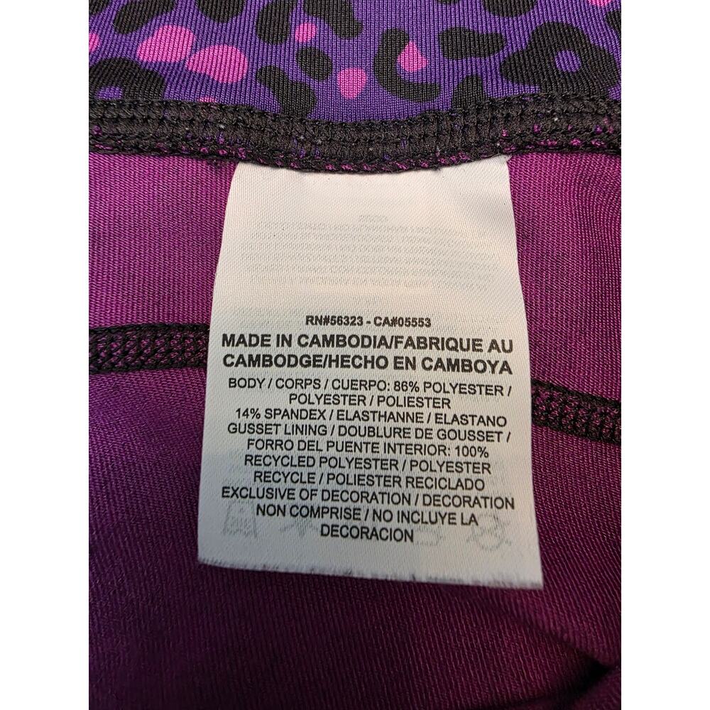 Nike Running Women's Dri-Fit Purple Pink Leopard Capri Leggings SZ Medium - Picture 5 of 8